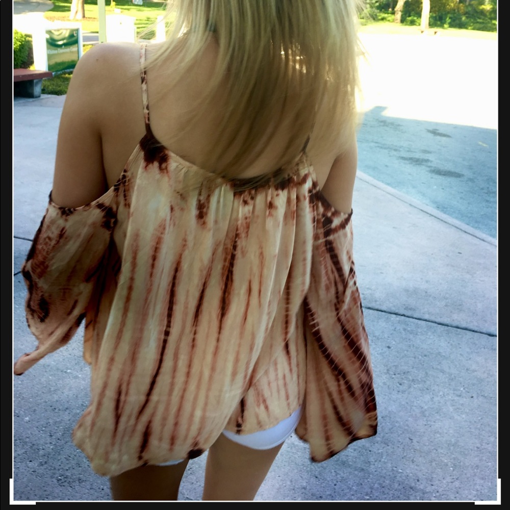 Blue Life Size S/M Tie Dye Top